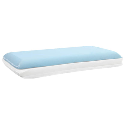 Cuscino da Letto Tinta unita Bianco 80 x 40 x 12 cm Schiuma Gel