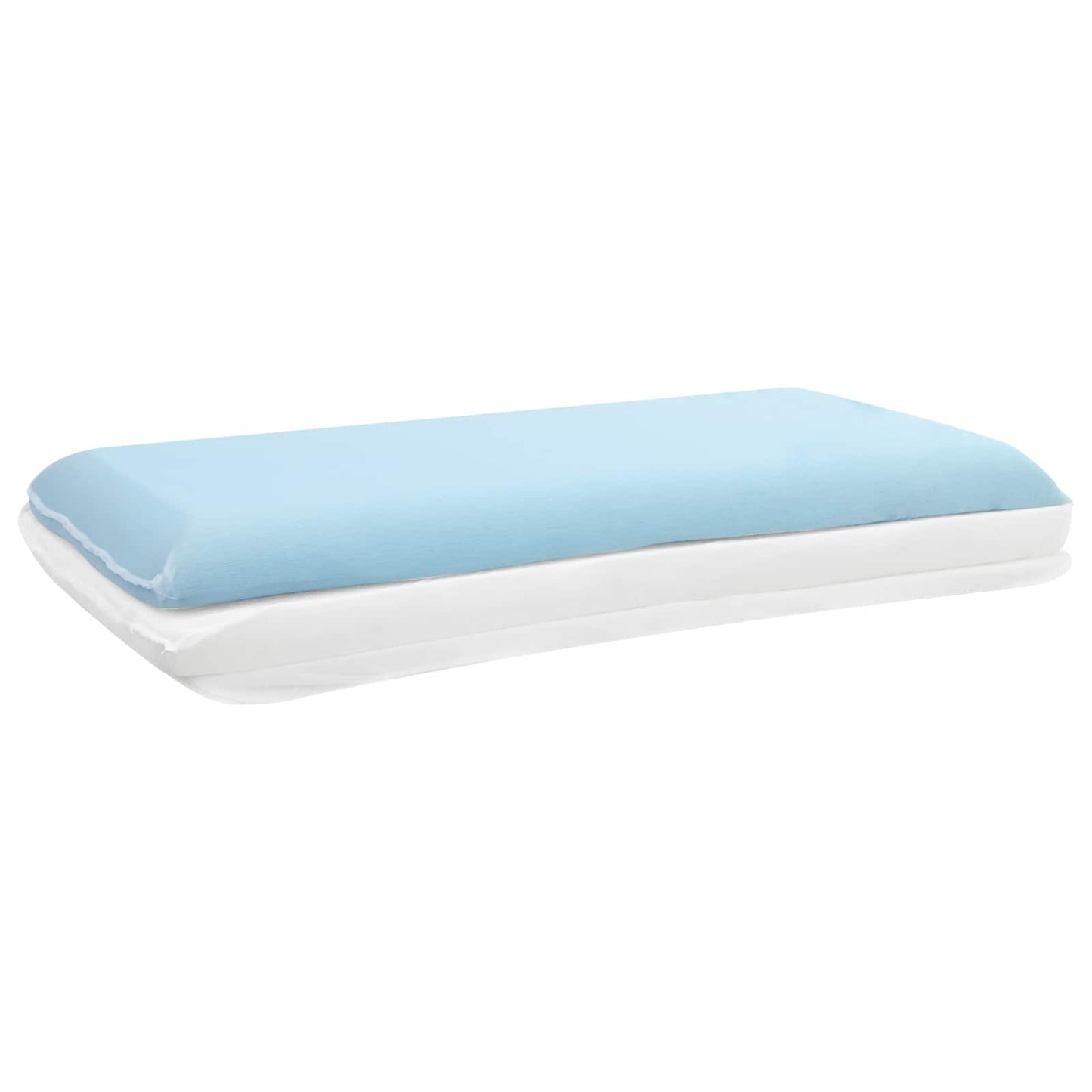 Cuscino da Letto Tinta unita Bianco 60 x 40 x 10 cm Schiuma Gel