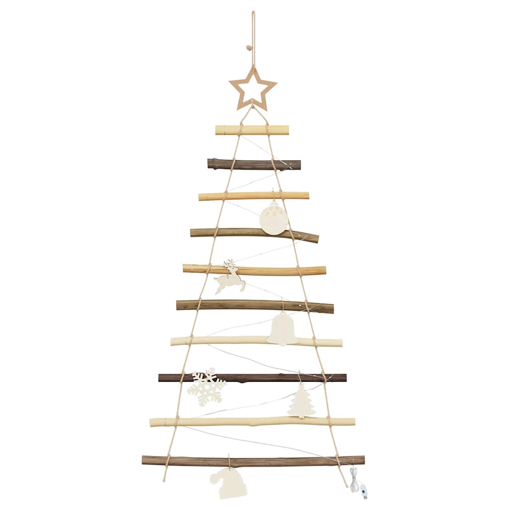 Albero di Natale Naturale 90 cm legno massiccio di frassino