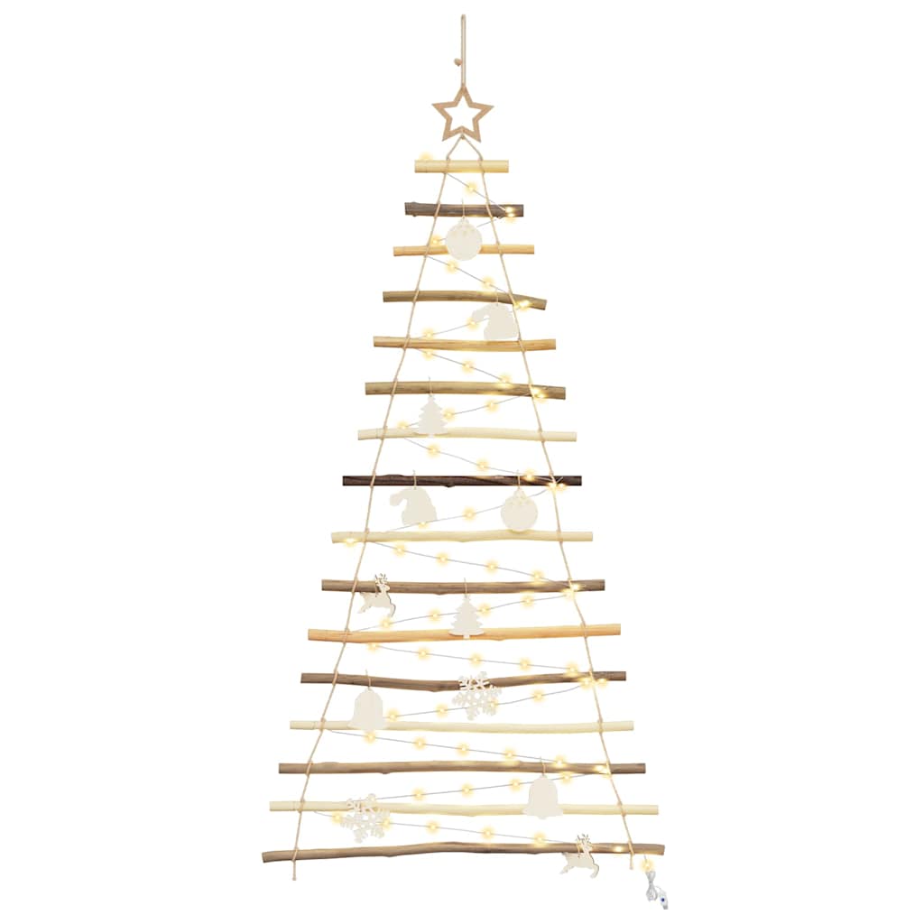 Albero di Natale Naturale 120 cm legno massiccio di frassino