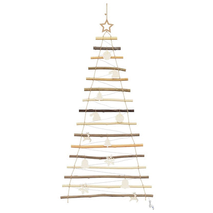 Albero di Natale Naturale 120 cm legno massiccio di frassino