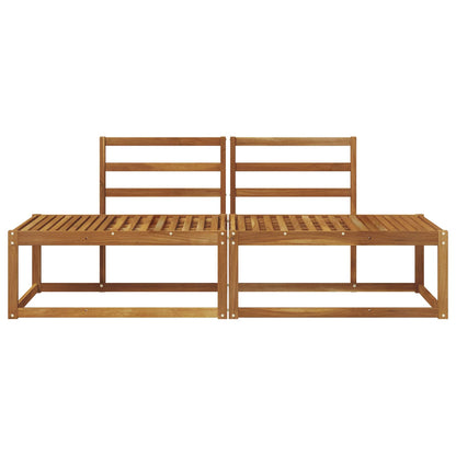Divano da Esterno 2 Pezzo Naturale 182,5 x 63 x 73 cm