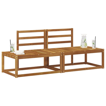 Divano da Esterno 2 Pezzo Naturale 182,5 x 63 x 73 cm