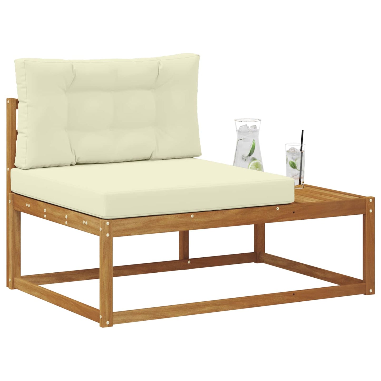 Divano Esterno Finale con cuscino Naturale 115 x 83 x 73 cm