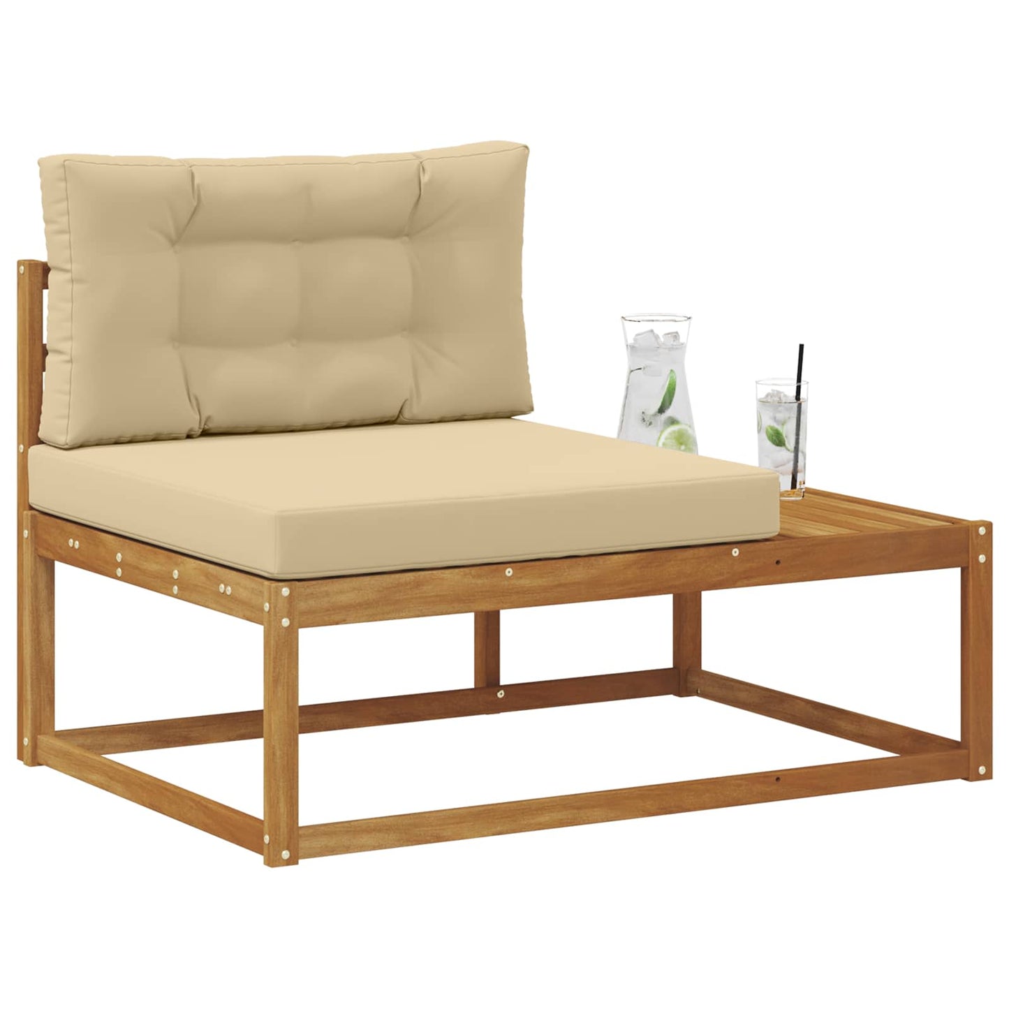 Divano Esterno Finale con cuscino Naturale 115 x 83 x 73 cm