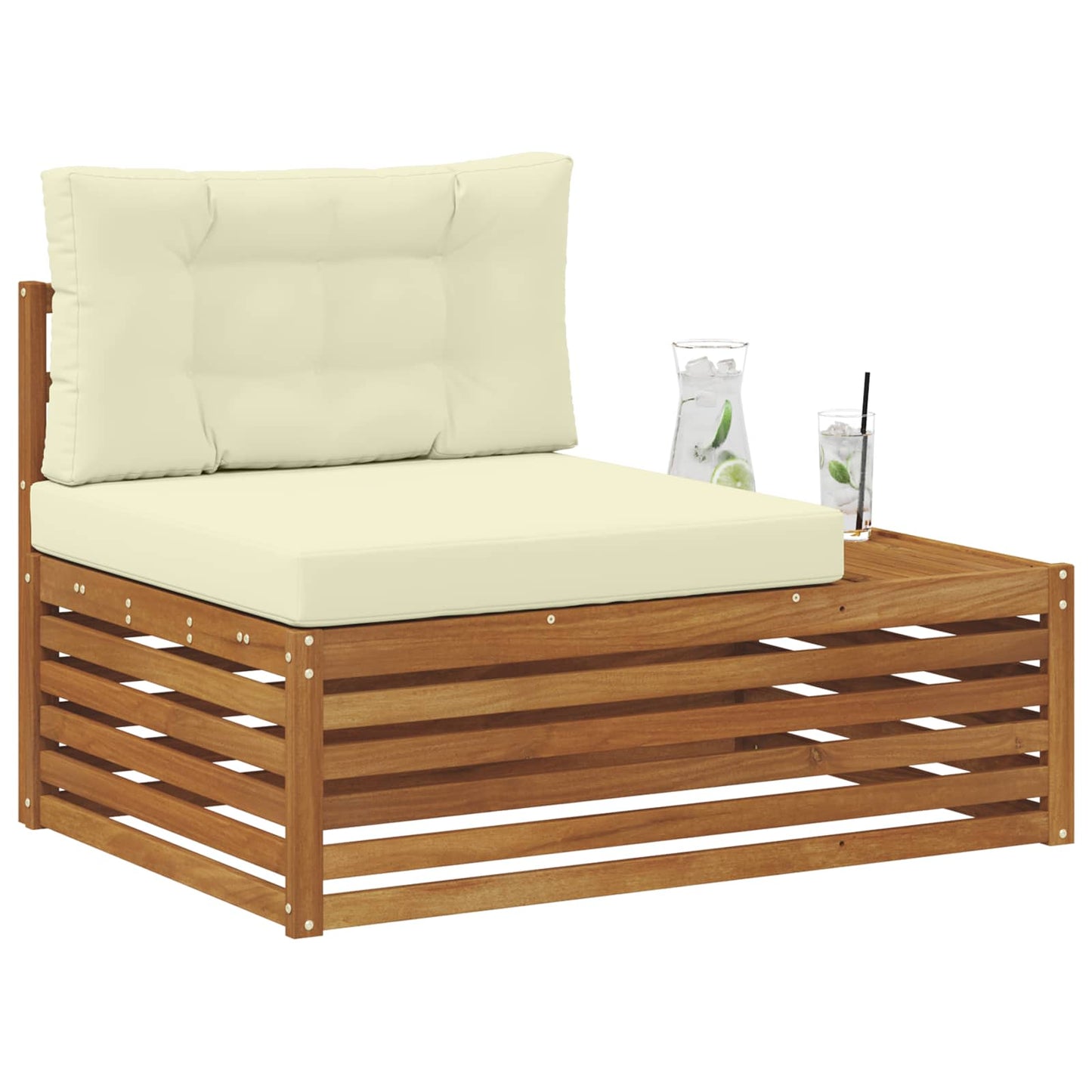 Divano Esterno Finale con cuscino Naturale 115 x 83 x 73 cm