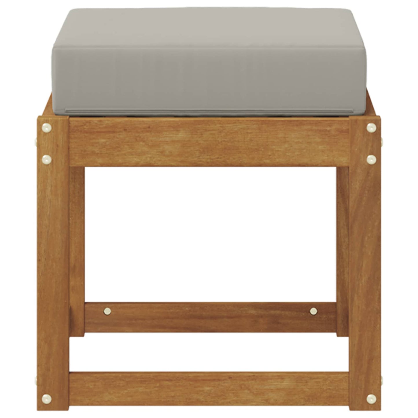 Panca Sgabello Grigio Naturale e Chiaro 43 x 43 x 37 cm
