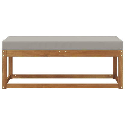 Panca Sgabello Grigio Naturale e Chiaro 115 x 43 x 37 cm