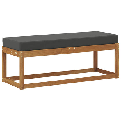 Panca da giardino Naturale e Antracite 115 x 43 x 45 cm