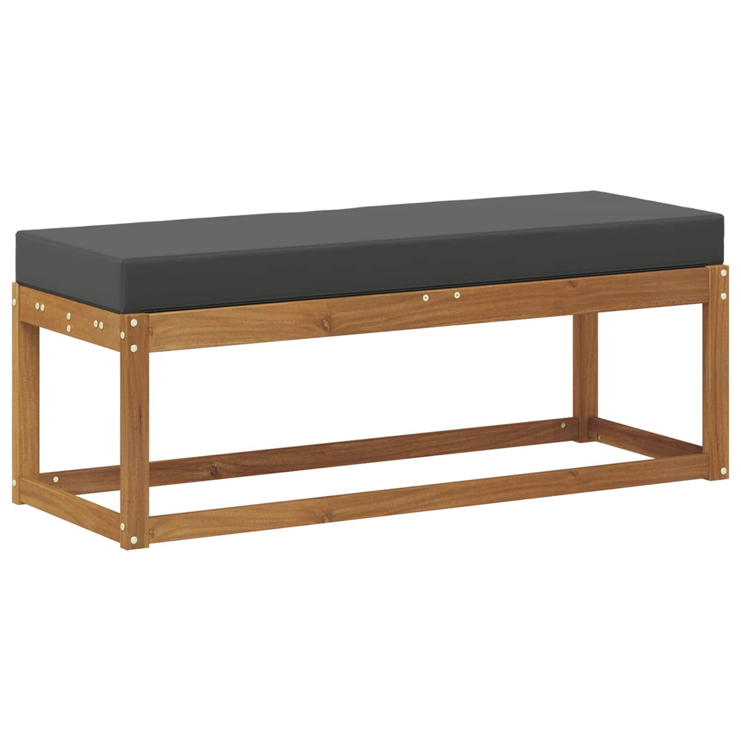 Panca da giardino Naturale e Antracite 115 x 43 x 45 cm