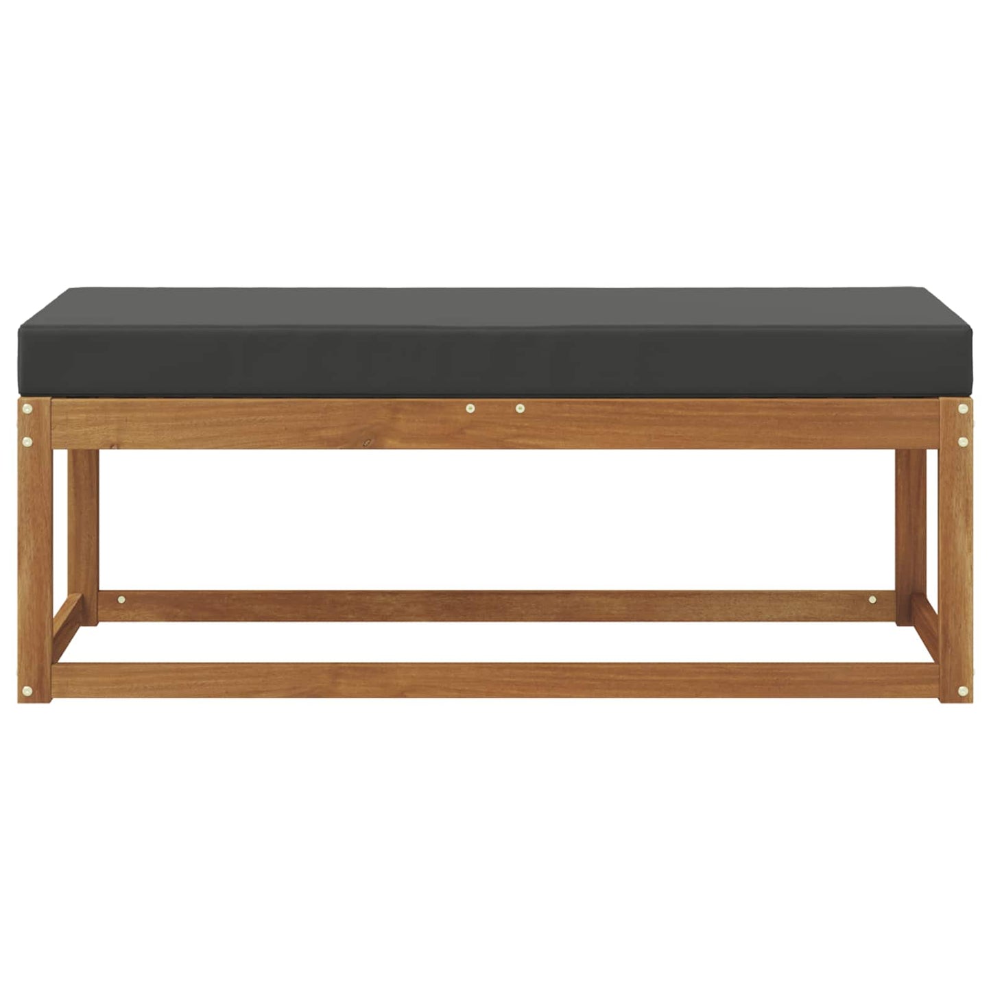 Panca da giardino Naturale e Antracite 115 x 43 x 45 cm