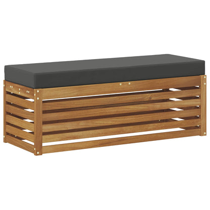 Panca Sgabello Naturale e Antracite 115 x 43 x 37 cm