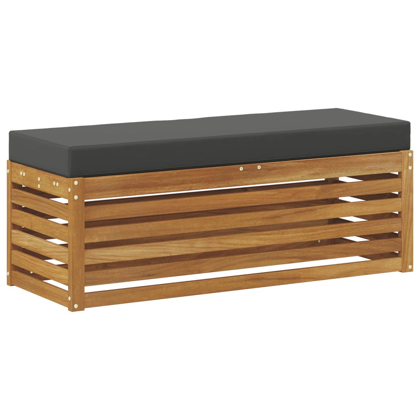 Panca Sgabello Naturale e Antracite 115 x 43 x 37 cm