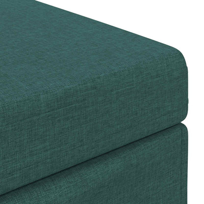 Pouf Verde Scuro 41 x 41 x 40 cm Tessuto e Legno Ingegnerizzato