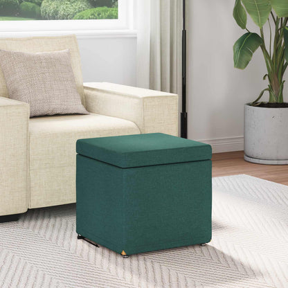 Pouf Verde Scuro 41 x 41 x 40 cm Tessuto e Legno Ingegnerizzato
