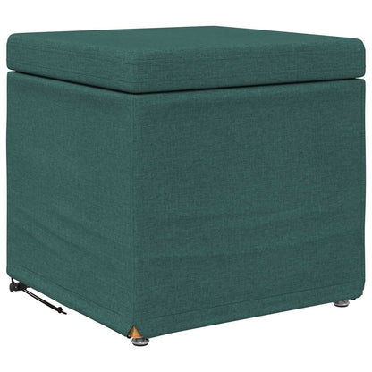 Pouf Verde Scuro 41 x 41 x 40 cm Tessuto e Legno Ingegnerizzato