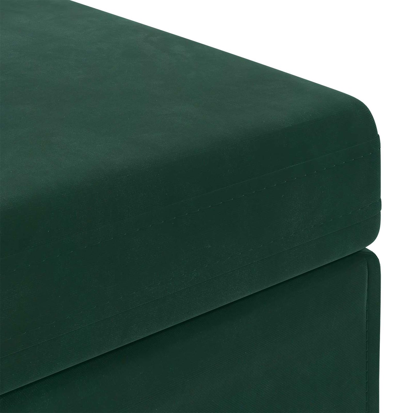 Pouf Verde Scuro 41 x 41 x 40 cm Velluto e Legno Ingegnerizzato
