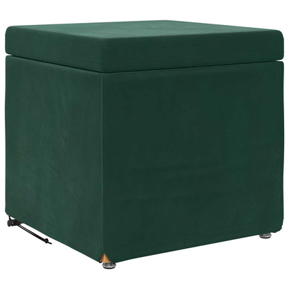Pouf Verde Scuro 41 x 41 x 40 cm Velluto e Legno Ingegnerizzato