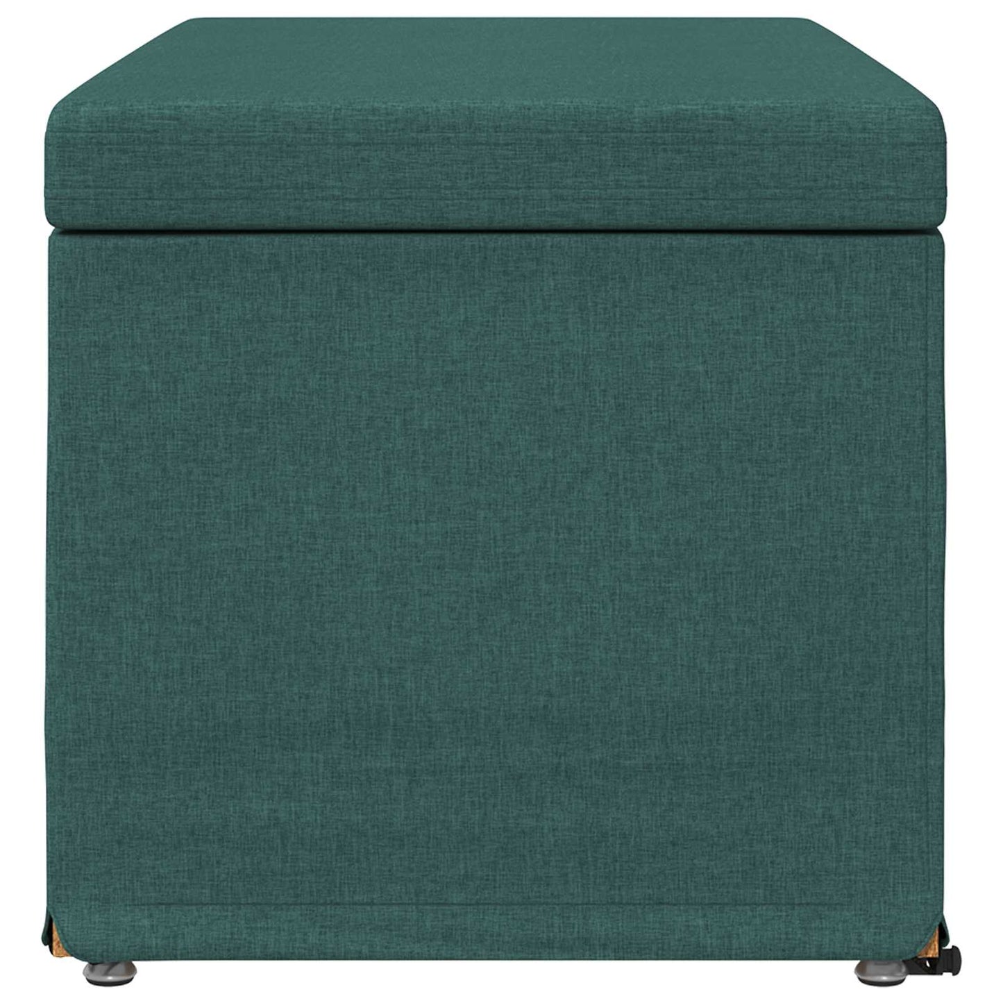 Pouf Verde Scuro 81 x 41 x 40 cm Tessuto e Legno Ingegnerizzato