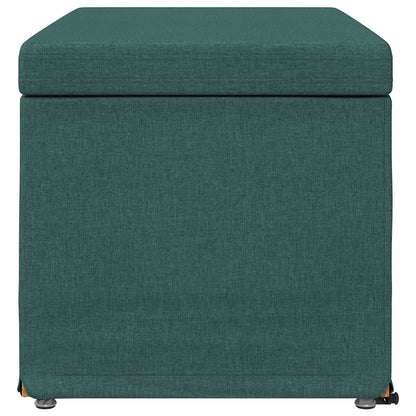 Pouf Verde Scuro 81 x 41 x 40 cm Tessuto e Legno Ingegnerizzato