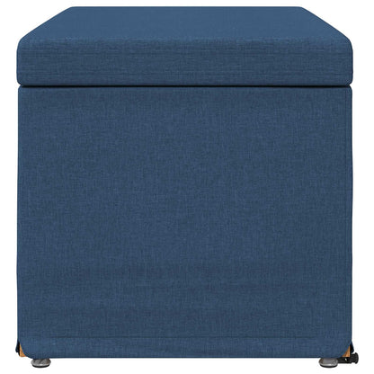 Pouf Blu 81 x 41 x 40 cm Tessuto e Legno Ingegnerizzato