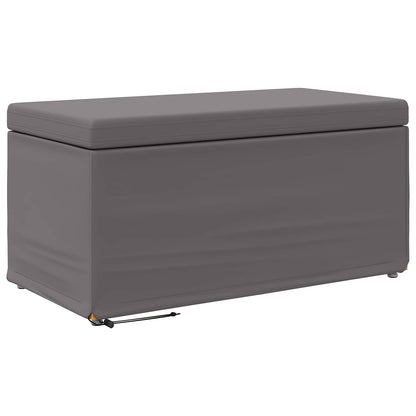 Pouf Grigio Pelle Sintetica e Legno Ingegnerizzato