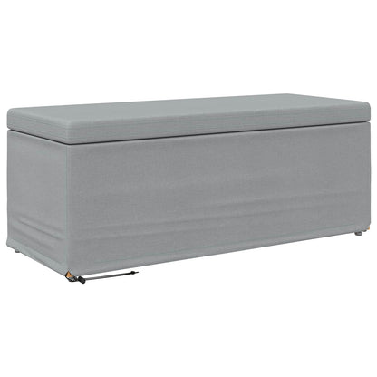 Pouf Grigio chiaro Tessuto e Legno Ingegnerizzato