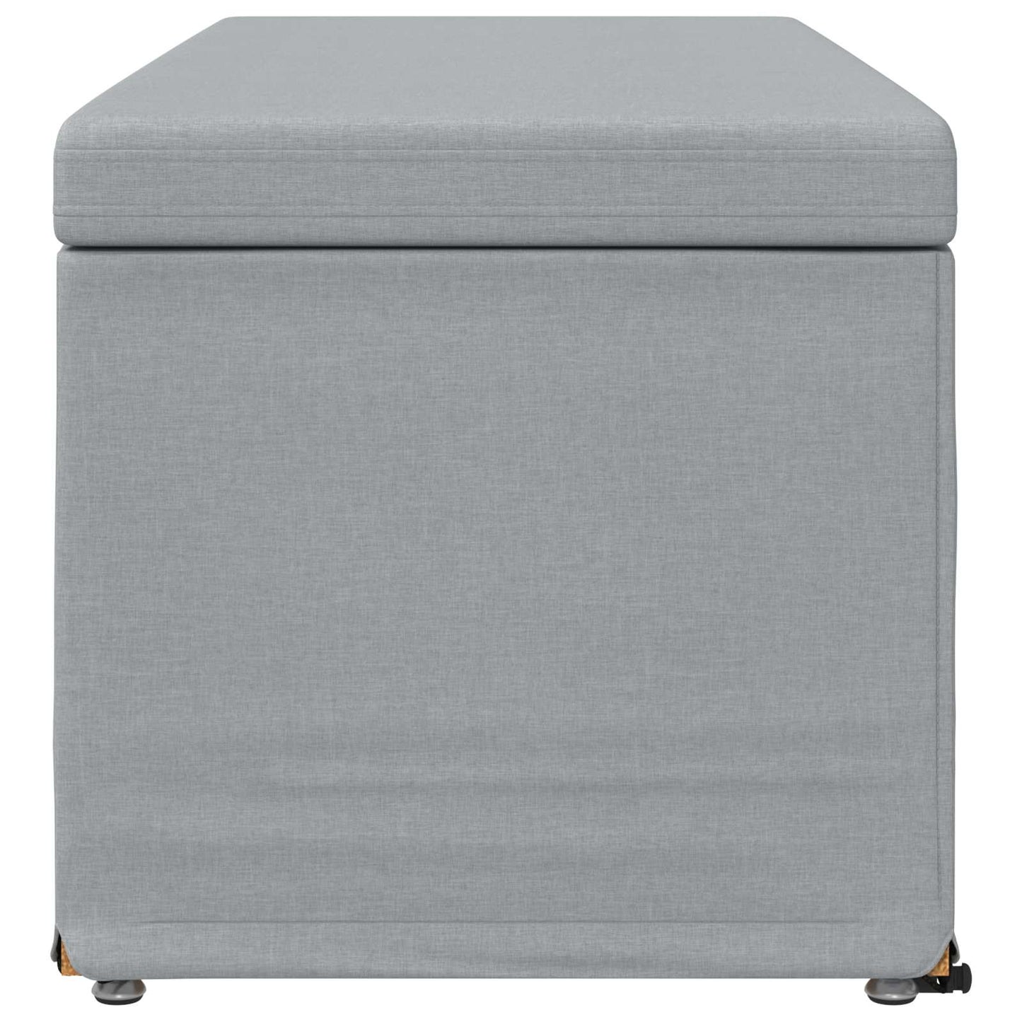 Pouf Grigio chiaro Tessuto e Legno Ingegnerizzato