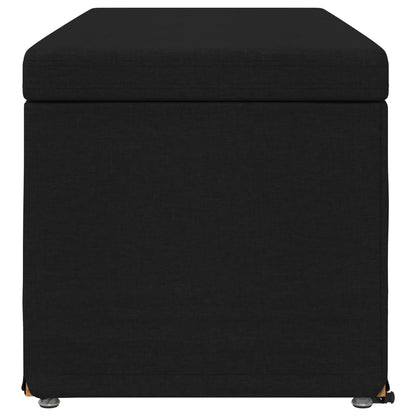 Pouf Nero 101 x 41 x 40 cm Tessuto e Legno Ingegnerizzato