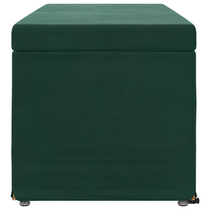 Pouf Verde Scuro Velluto e Legno Ingegnerizzato