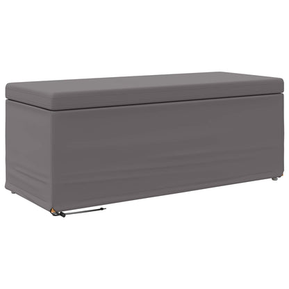 Pouf Grigio Pelle Sintetica e Legno Ingegnerizzato