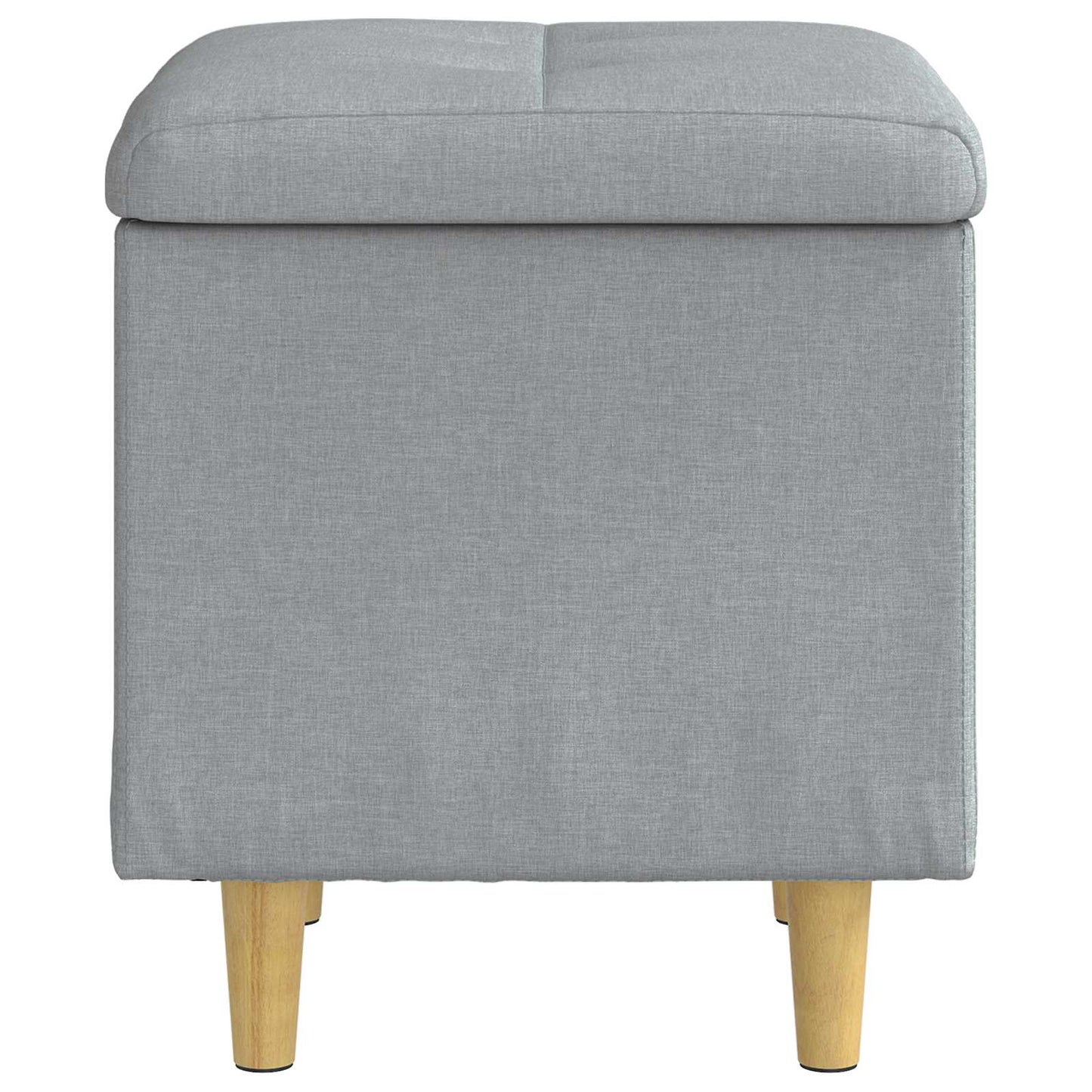 Pouf con Storage Grigio chiaro 40 x 40 x 45 cm Tessuto