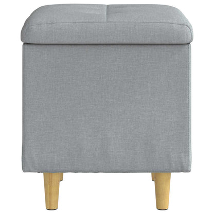 Pouf con Storage Grigio chiaro 40 x 40 x 45 cm Tessuto