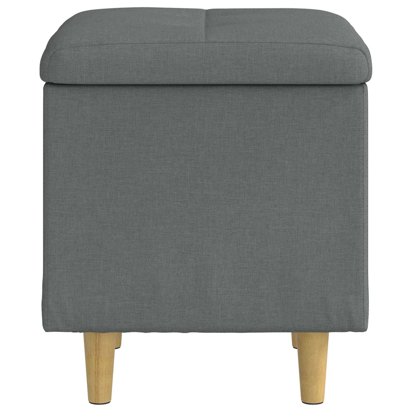 Pouf contenitore Grigio scuro 40 x 40 x 45 cm Tessuto