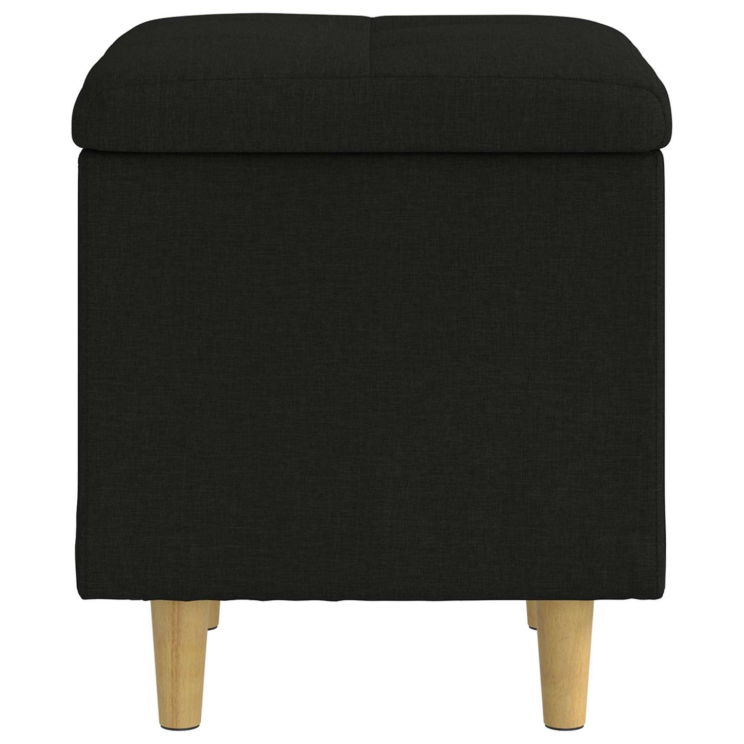 Pouf contenitore con cuscino Nero 40 x 40 x 45 cm Tessuto