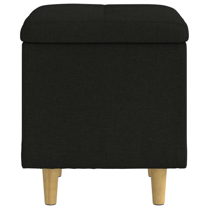 Pouf contenitore con cuscino Nero 40 x 40 x 45 cm Tessuto