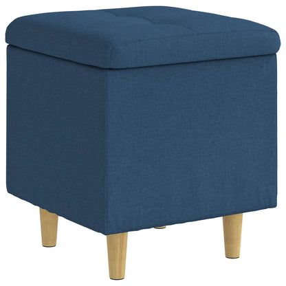 Pouf contenitore con cuscino Blu 40 x 40 x 45 cm Tessuto