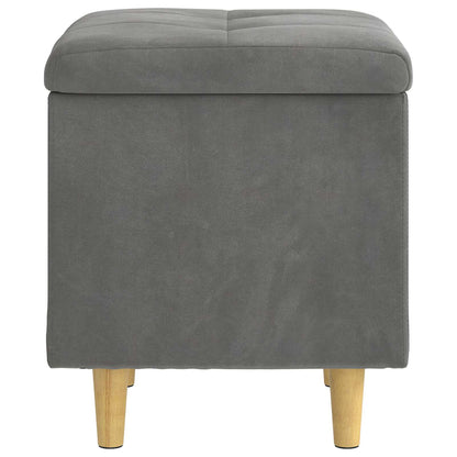 Pouf contenitore Grigio scuro 40 x 40 x 45 cm Velluto