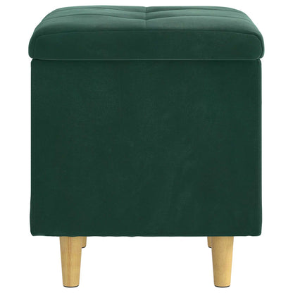 Pouf contenitore Verde Scuro 40 x 40 x 45 cm Velluto