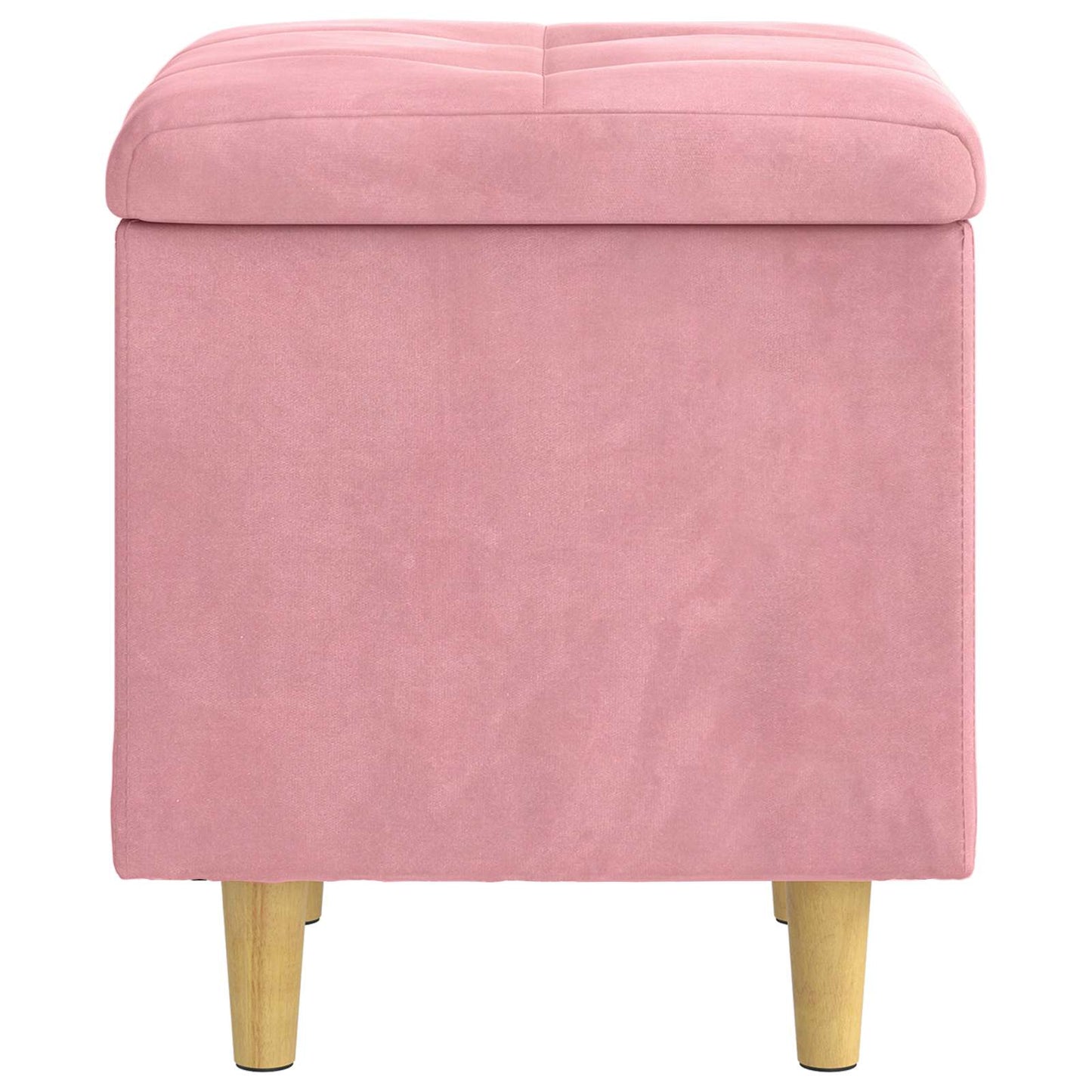 Pouf contenitore con cuscino Rosa 40 x 40 x 45 cm Velluto
