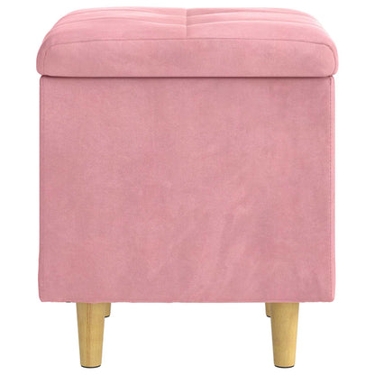 Pouf contenitore con cuscino Rosa 40 x 40 x 45 cm Velluto