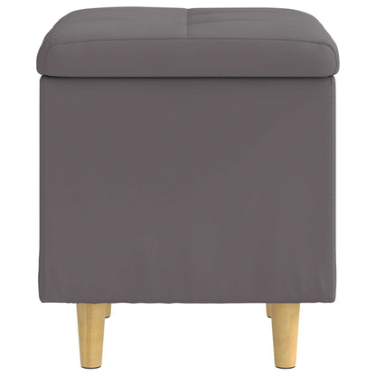 Pouf contenitore Grigio 40 x 40 x 45 cm Pelle sintetica