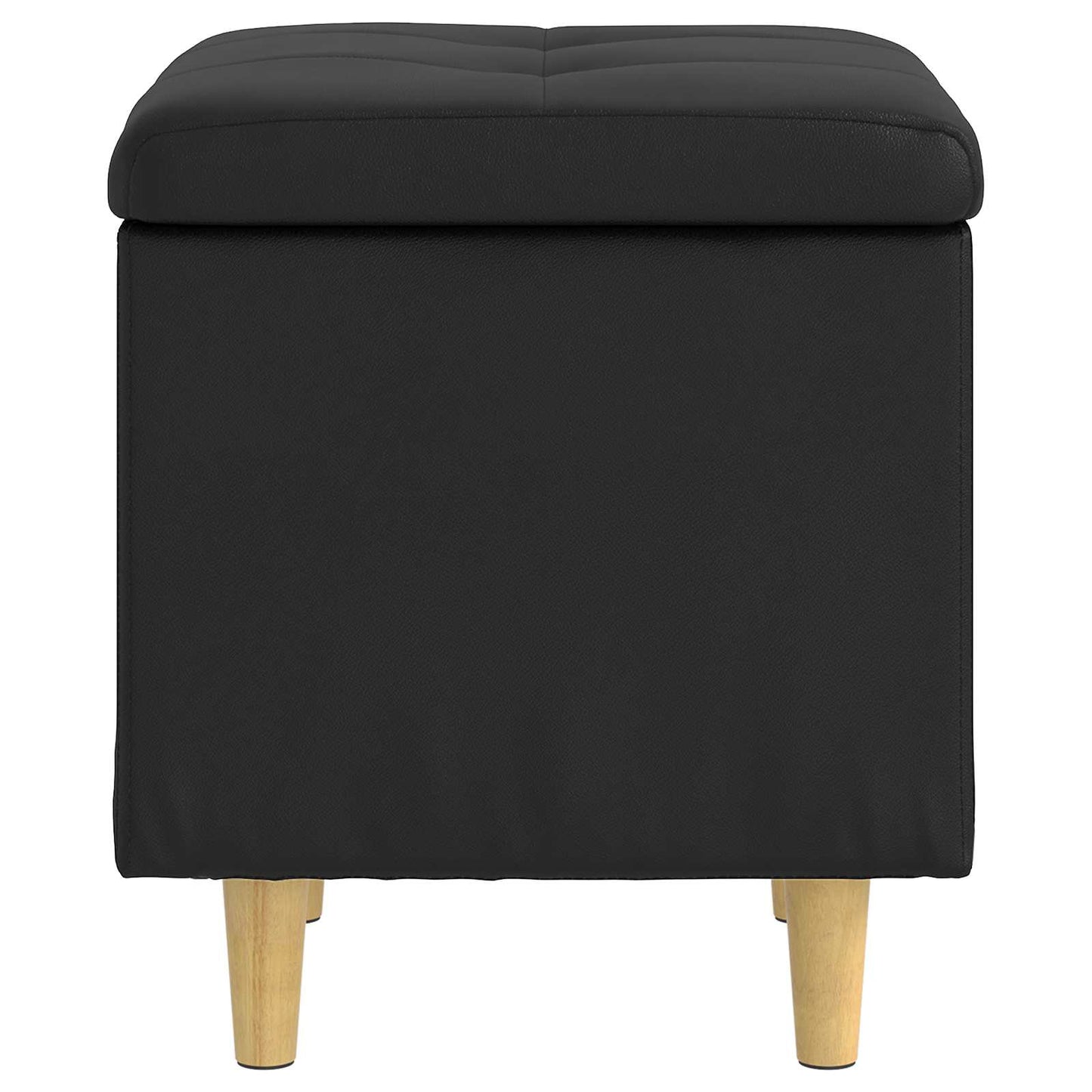Pouf contenitore Nero 40 x 40 x 45 cm Pelle sintetica