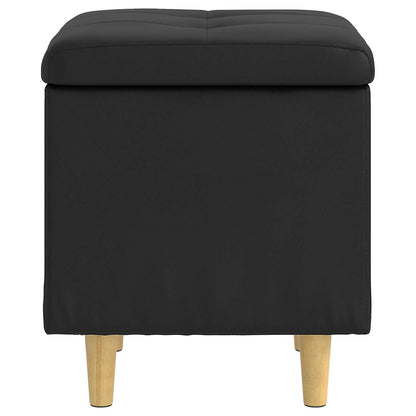 Pouf contenitore Nero 40 x 40 x 45 cm Pelle sintetica