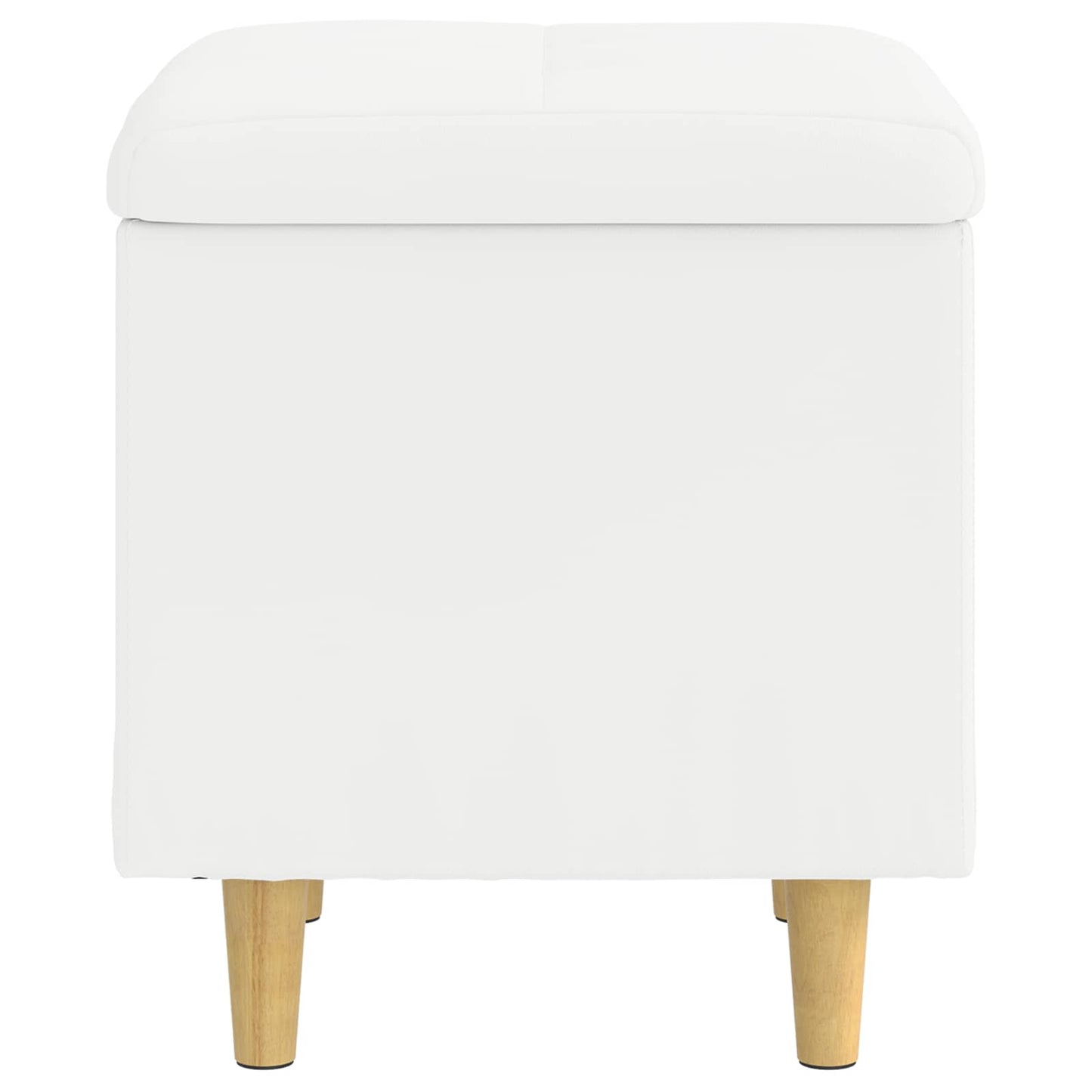 Pouf contenitore Bianco 40 x 40 x 45 cm Pelle sintetica