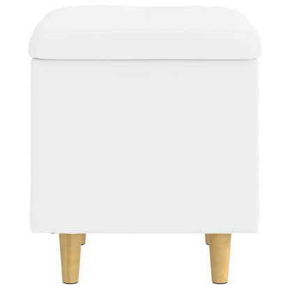 Pouf contenitore Bianco 40 x 40 x 45 cm Pelle sintetica