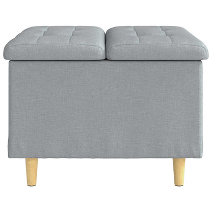Pouf contenitore Grigio chiaro 60 x 60 x 45 cm Tessuto