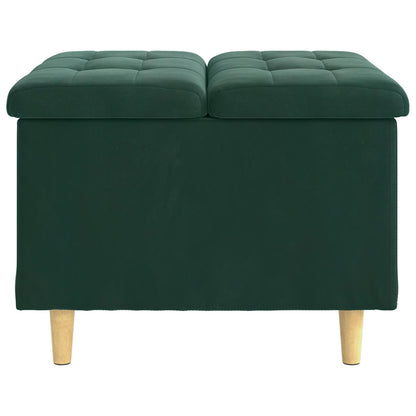 Pouf contenitore Verde Scuro 60 x 60 x 45 cm Velluto