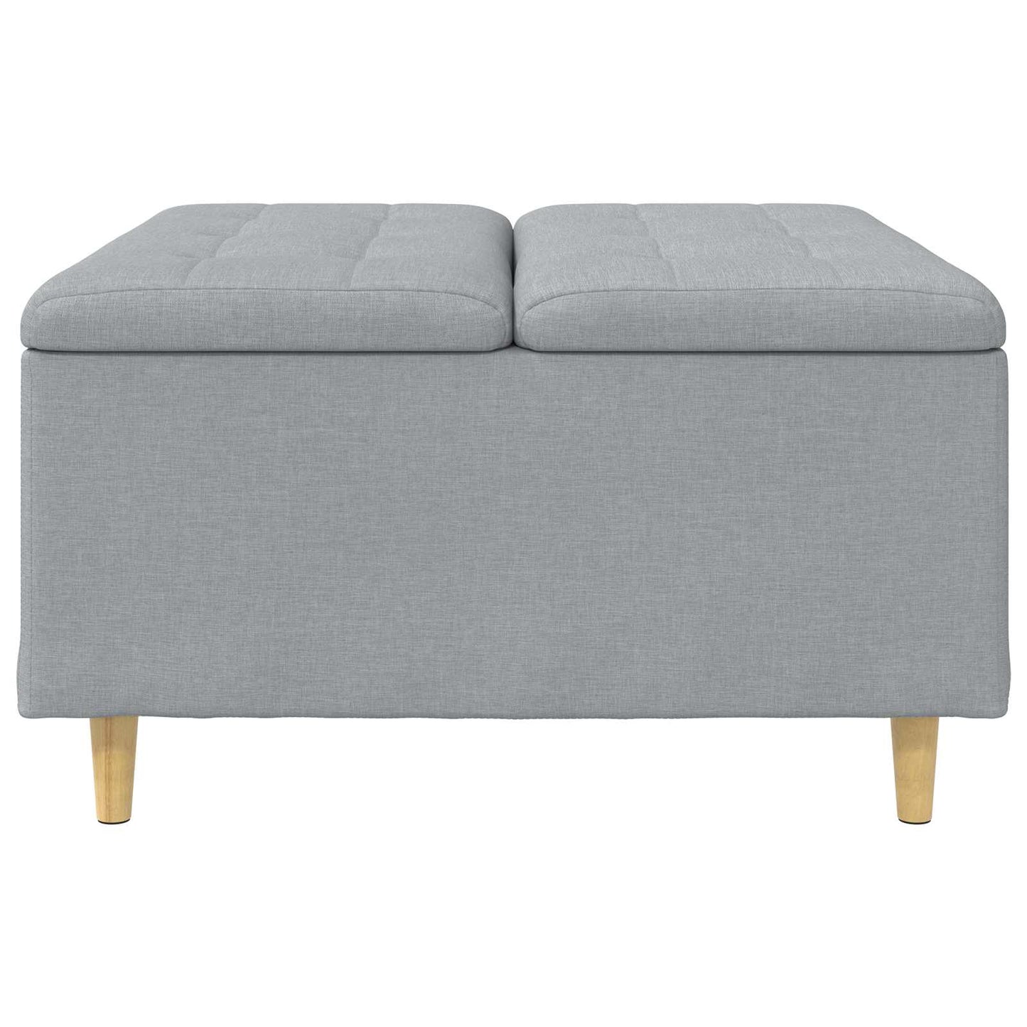 Pouf contenitore Grigio chiaro 80 x 80 x 45 cm Tessuto