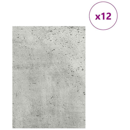 Pannelli decorativi 12 pcs Grigio cemento 15 x 21 x 0.27 cm